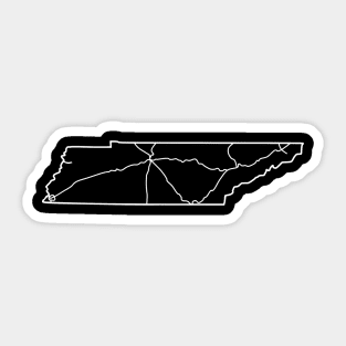 TN Interstate (White) Sticker